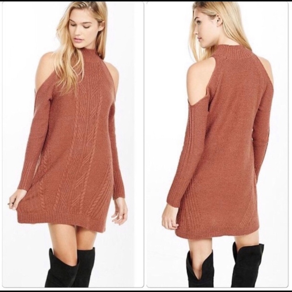 Express Cold Shoulder Sweater Dress